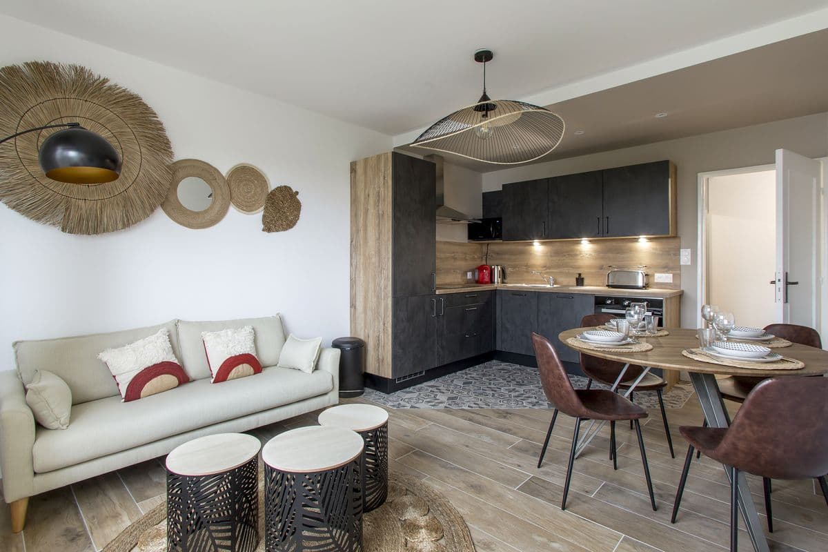 Cuisine aménagée d'une colocation à Strasbourg